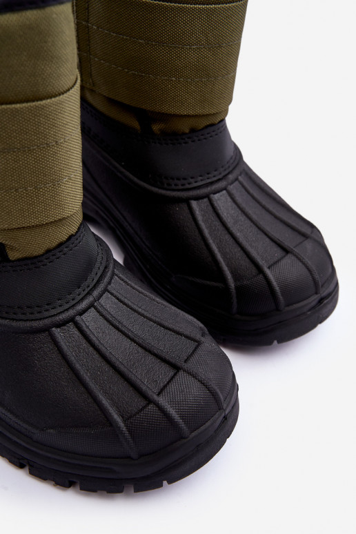 Sniega apavi ar lipīgām aizdarēm siltināti Haki krāsas Big Star MM374123