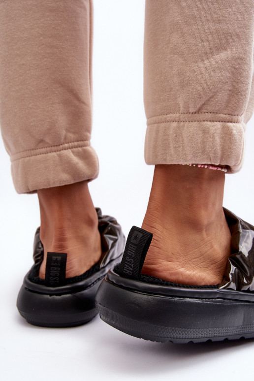 Spīdīgi Čības   melnas krāsas Big Star MM274130