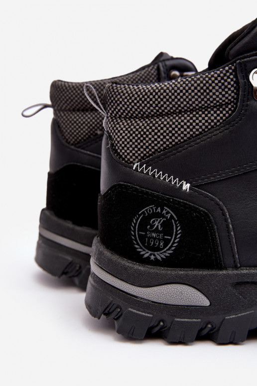 pārgājienu zābaki apavi šņorējami melnas krāsas Salomene pārgājienu zābaki apavi šņorējami melnas krāsas Salomene