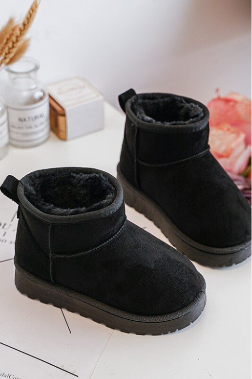 Sniega apavi Sieviešu puszābaki siltināti melnas krāsas Nallita Sniega apavi Sieviešu puszābaki siltināti melnas krāsas Nallita