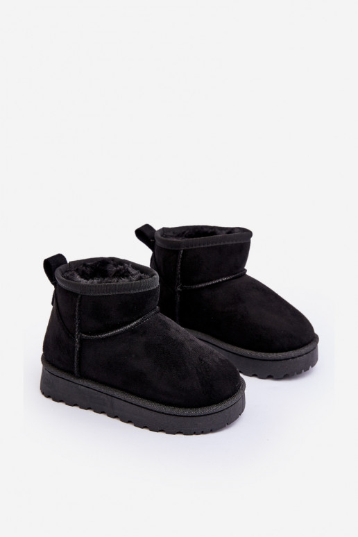 Sniega apavi Sieviešu puszābaki siltināti melnas krāsas Nallita Sniega apavi Sieviešu puszābaki siltināti melnas krāsas Nallita