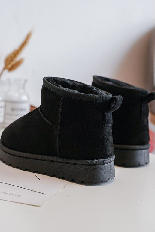 Sniega apavi Sieviešu puszābaki siltināti melnas krāsas Nallita Sniega apavi Sieviešu puszābaki siltināti melnas krāsas Nallita