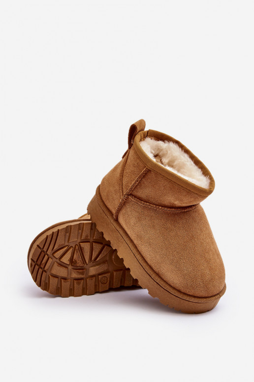 Sniega apavi Sieviešu puszābaki siltināti brūnas krāsas Nallita Sniega apavi Sieviešu puszābaki siltināti brūnas krāsas Nallita