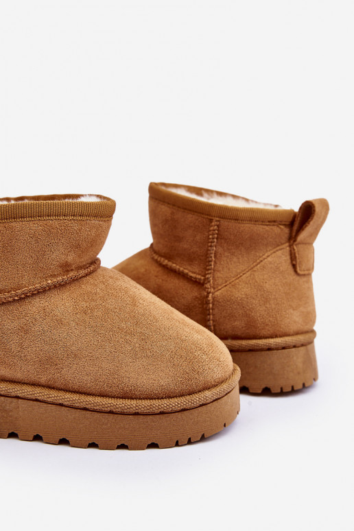 Sniega apavi Sieviešu puszābaki siltināti brūnas krāsas Nallita Sniega apavi Sieviešu puszābaki siltināti brūnas krāsas Nallita