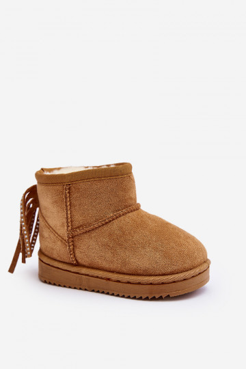 Bērnu ziemas apavi ar bārkstīm brūnas krāsas Mikyla 2