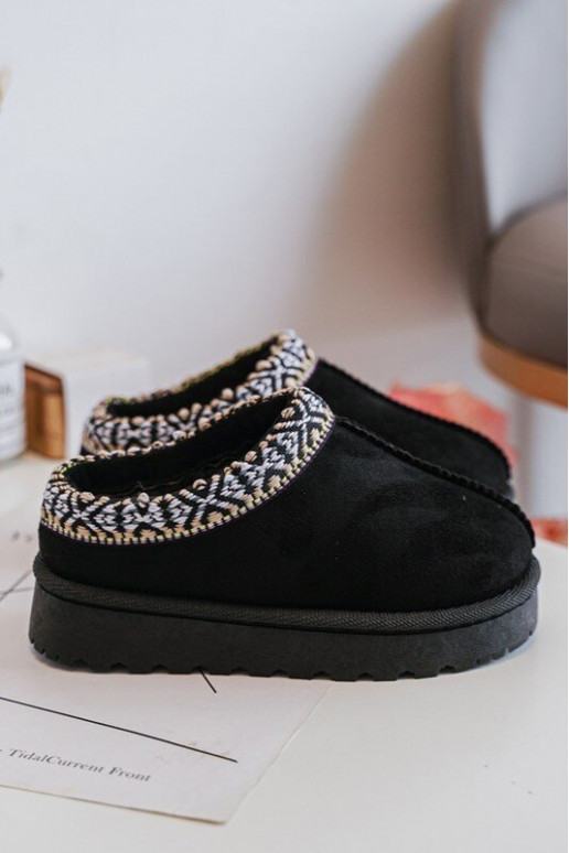 Čības Bērnu apavi  siltināti melnas krāsas Olivane