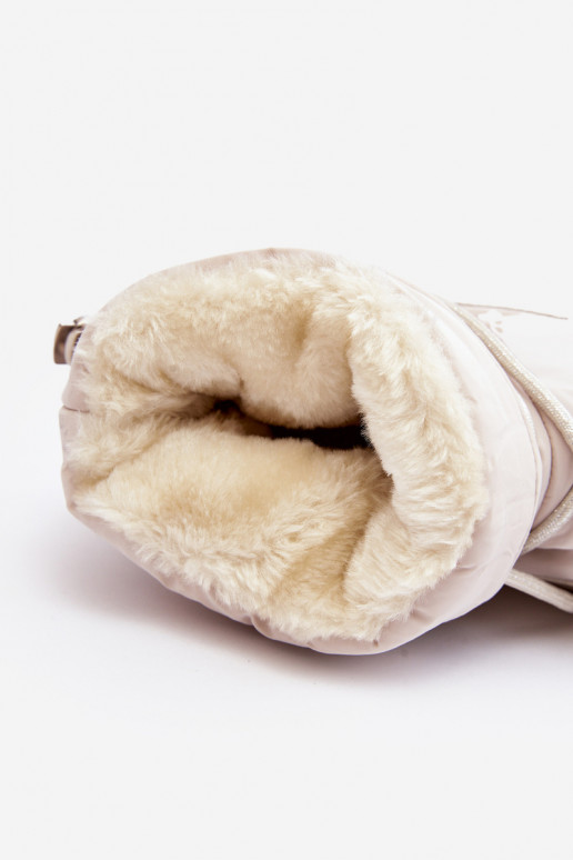 sniega apavi ar platformu un stilīgām detaļām smilšu krāsas Fleure sniega apavi ar platformu un stilīgām detaļām smilšu krāsas Fleure