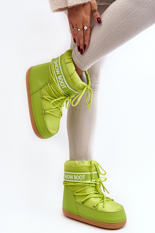 Šņorējami ziemas apavi Zaļas krāsas Soia