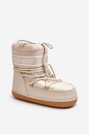 Šņorējami ziemas apavi smilšu krāsas Soia