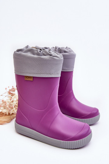 Bērnu gumijas zābaki ar apsildi Snow Wave Gokids 981 Purple 2
