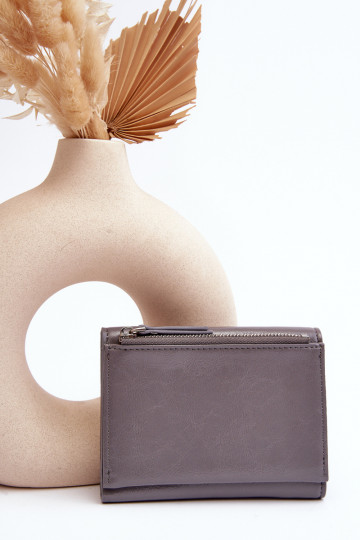 Joanela sieviešu maks no pelēkas eko ādas 2