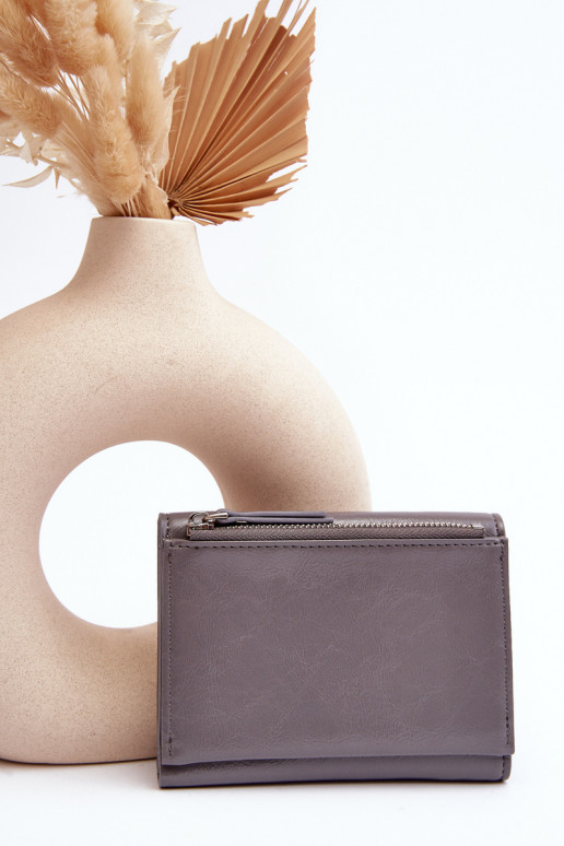 Joanela sieviešu maks no pelēkas eko ādas Joanela sieviešu maks no pelēkas eko ādas