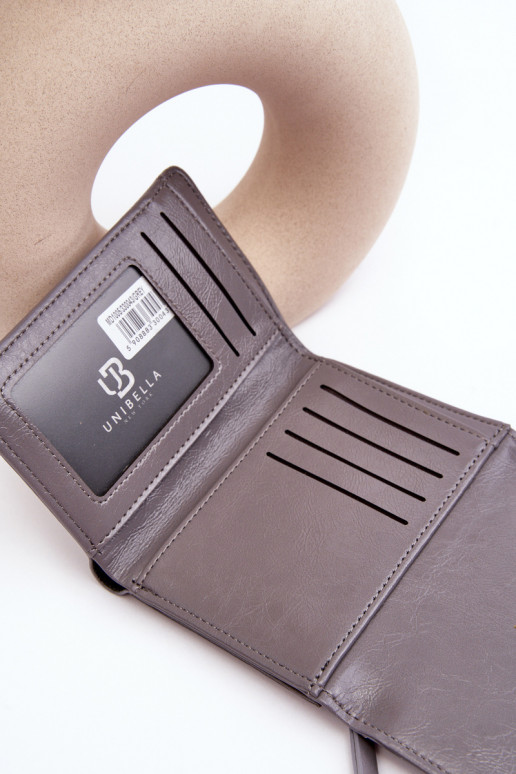 Joanela sieviešu maks no pelēkas eko ādas Joanela sieviešu maks no pelēkas eko ādas