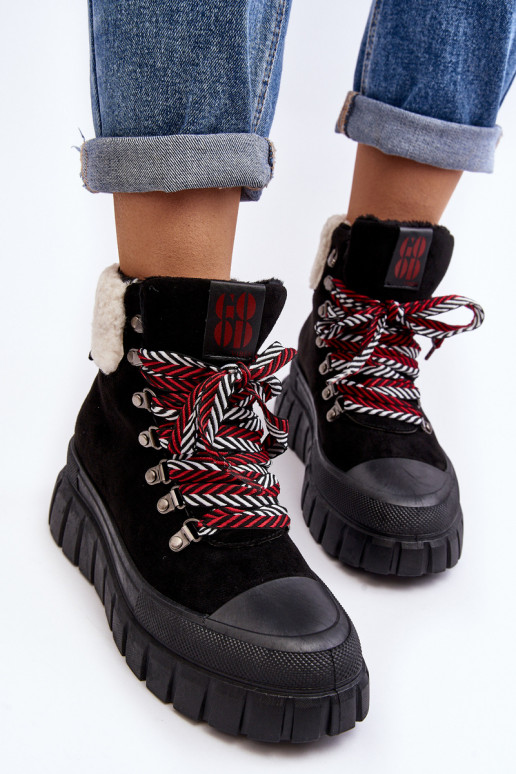 siltināti Sieviešu puszābaki apavi  melnas krāsas Ralotta