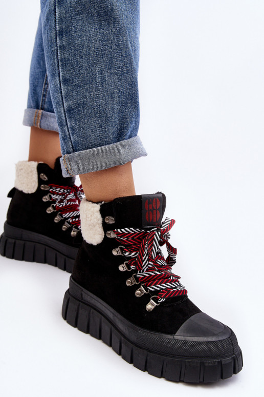 siltināti Sieviešu puszābaki apavi  melnas krāsas Ralotta