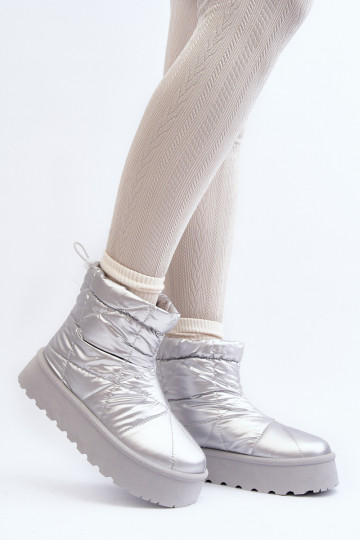 sniega apavi   ar platformu Sudraba krāsas Fionia 2