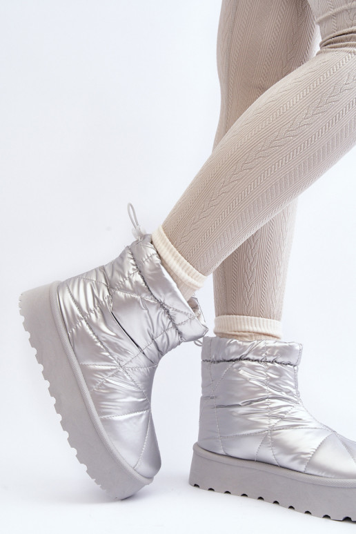 sniega apavi   ar platformu Sudraba krāsas Fionia