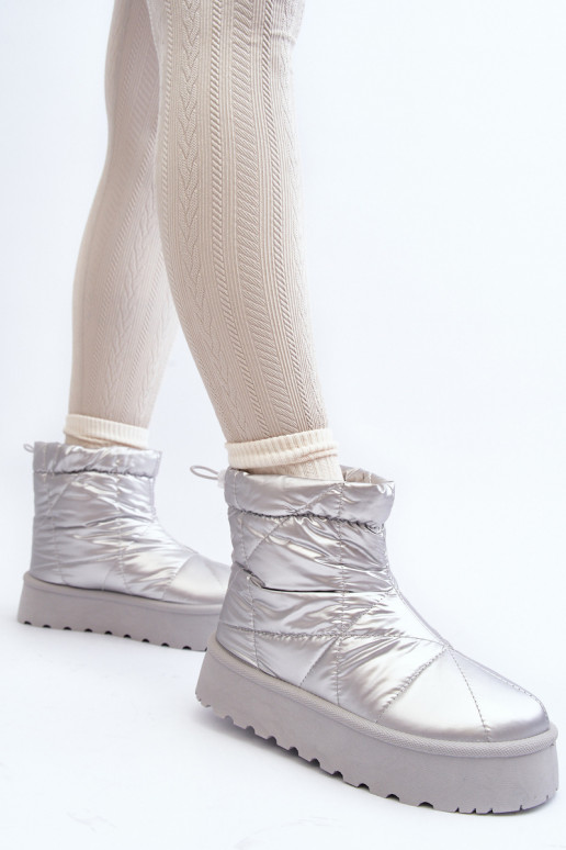 sniega apavi   ar platformu Sudraba krāsas Fionia