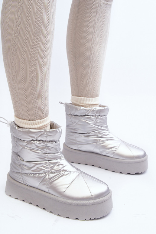 sniega apavi   ar platformu Sudraba krāsas Fionia