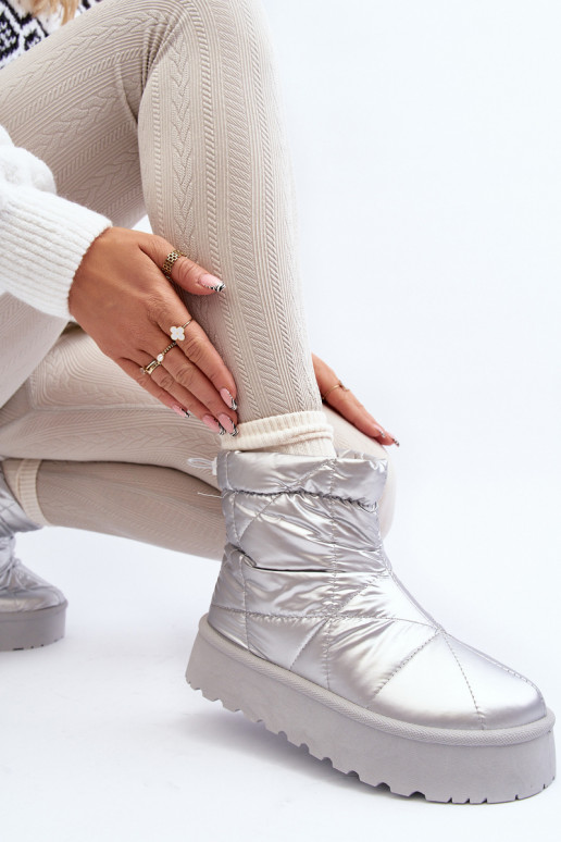 sniega apavi   ar platformu Sudraba krāsas Fionia