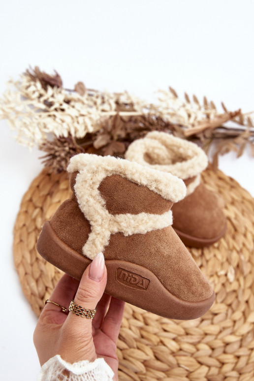 Sniega apavi ar lipīgām aizdarēm brūnas krāsas Unitia