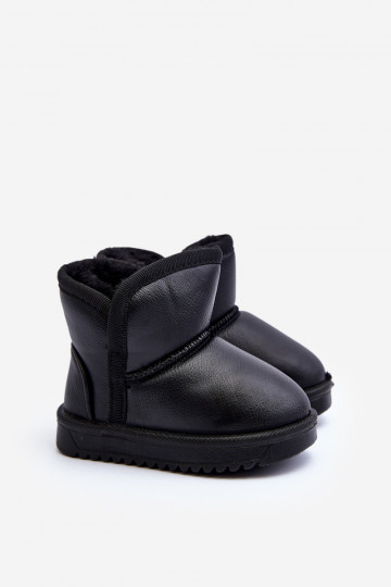 Mākslīgie sniega zābaki bērniem melnā krāsā Husalta