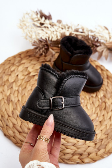 Bērnu apavi Eko   sniega apavi ar siksniņām melnas krāsas Orinor 2