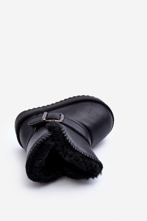 Bērnu apavi Eko   sniega apavi ar siksniņām melnas krāsas Orinor