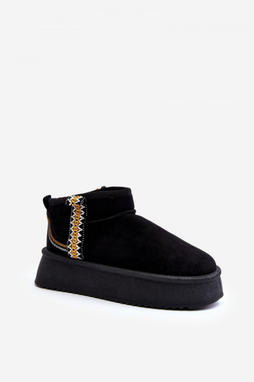 sniega apavi ar platformu ar rakstiem melnas krāsas Udra 2