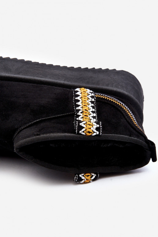 sniega apavi ar platformu ar rakstiem melnas krāsas Udra sniega apavi ar platformu ar rakstiem melnas krāsas Udra