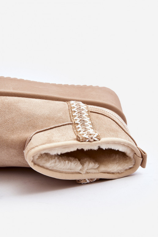 sniega apavi ar platformu ar rakstiem smilšu krāsas Udra sniega apavi ar platformu ar rakstiem smilšu krāsas Udra