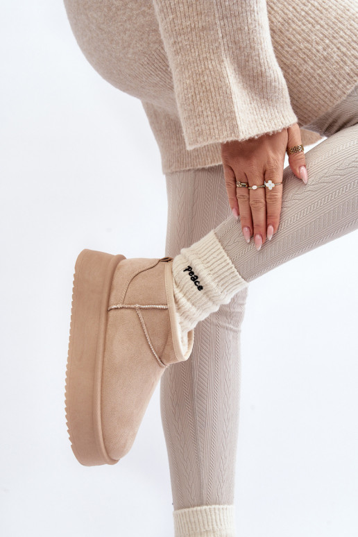 sniega apavi  smilšu krāsas Caliksa