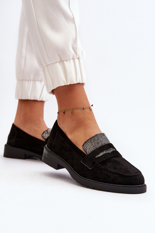 Dekorētas Mokasīni melnas krāsas Dananei Dekorētas Mokasīni melnas krāsas Dananei