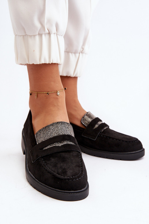 Dekorētas Mokasīni melnas krāsas Dananei Dekorētas Mokasīni melnas krāsas Dananei