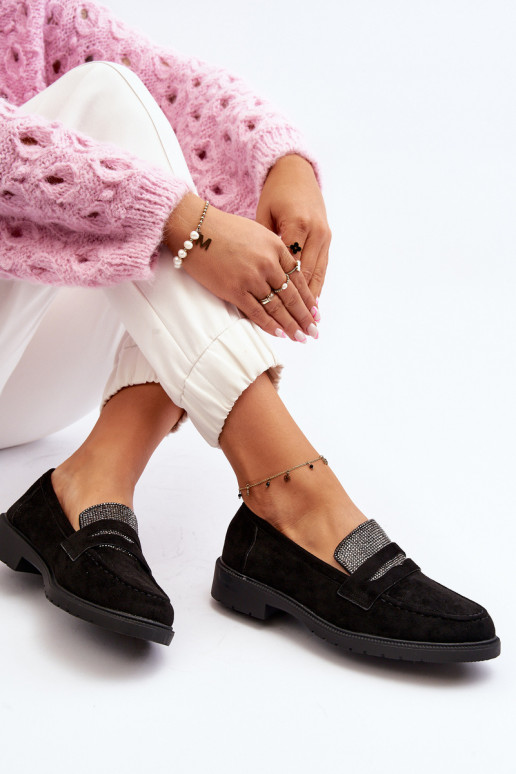 Dekorētas Mokasīni melnas krāsas Dananei Dekorētas Mokasīni melnas krāsas Dananei