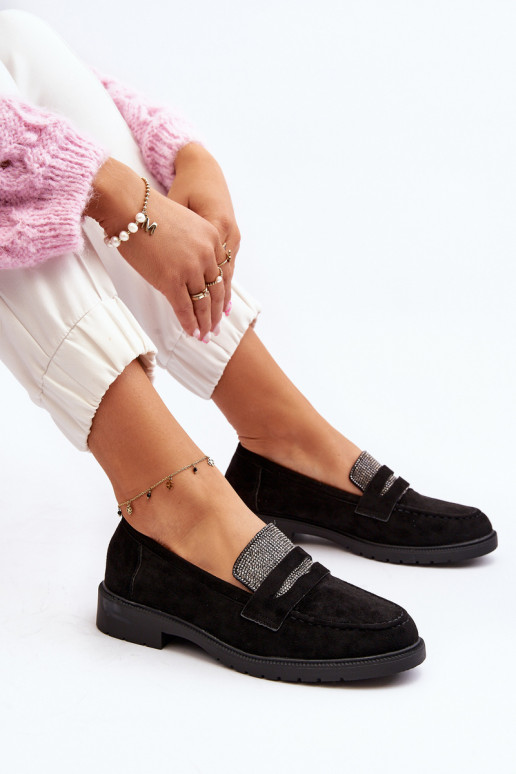 Dekorētas Mokasīni melnas krāsas Dananei Dekorētas Mokasīni melnas krāsas Dananei