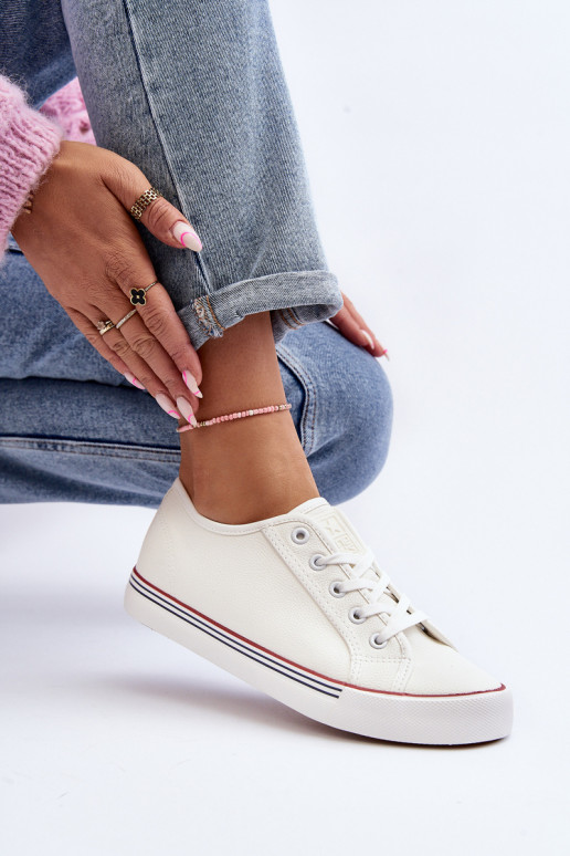 Sieviešu apavi no eko ādas baltas krāsas Lirean