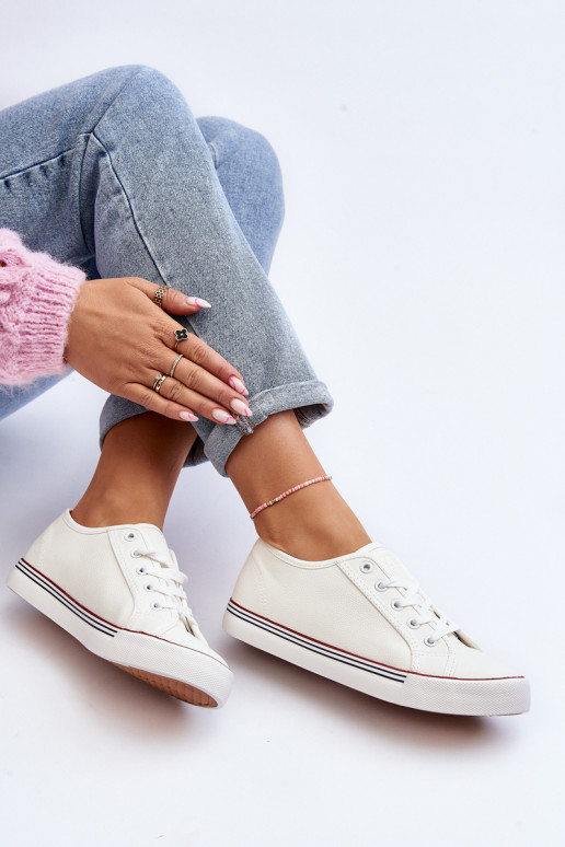 Sieviešu apavi no eko ādas baltas krāsas Lirean