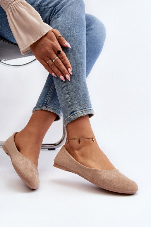 Balerīnas   zamšādas smilšu krāsas Lasota Balerīnas   zamšādas smilšu krāsas Lasota