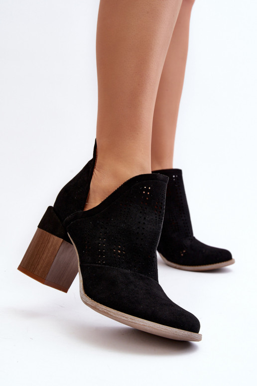 Sieviešu puszābaki  ar papēdi melnas krāsas Niartima