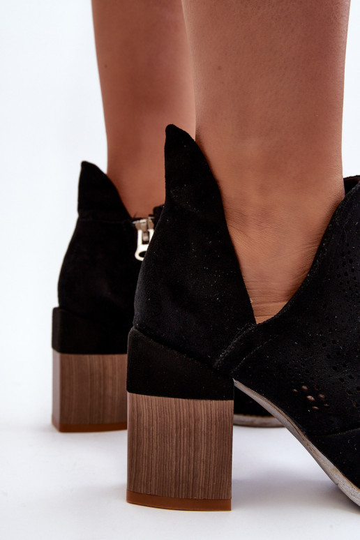 Sieviešu puszābaki  ar papēdi melnas krāsas Niartima