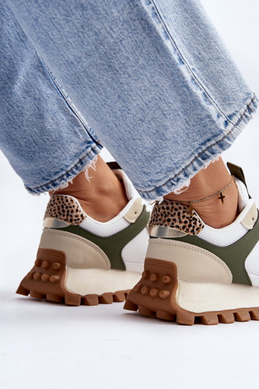 Sneakers modeļa apavi sporta apavi   smilšu krāsas-Zaļas krāsas Ralita Sneakers modeļa apavi sporta apavi   smilšu krāsas-Zaļas krāsas Ralita