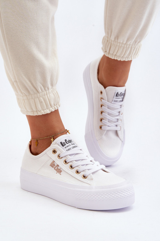 Sieviešu apavi ar platformu Lee Cooper LCW-24-31-2725 baltas krāsas
