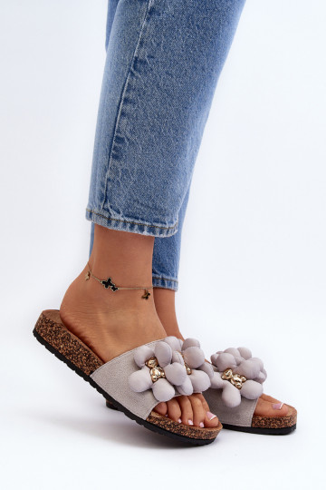 sieviešu čības  Pelēkas krāsas Bunlia 2