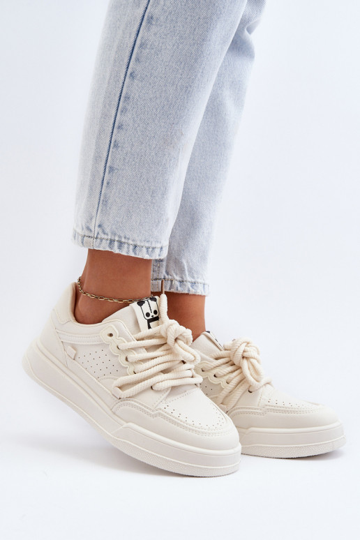 Sneakers modeļa apavi Eko   smilšu krāsas Avanalis