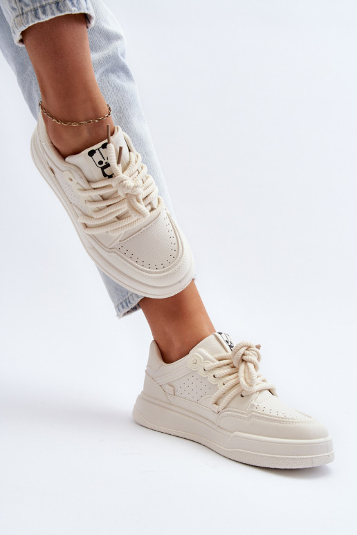 Sneakers modeļa apavi Eko   smilšu krāsas Avanalis