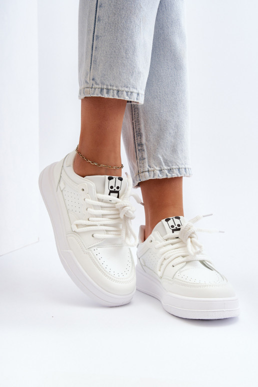 Sneakers modeļa apavi Eko   baltas krāsas Avanalis Sneakers modeļa apavi Eko   baltas krāsas Avanalis