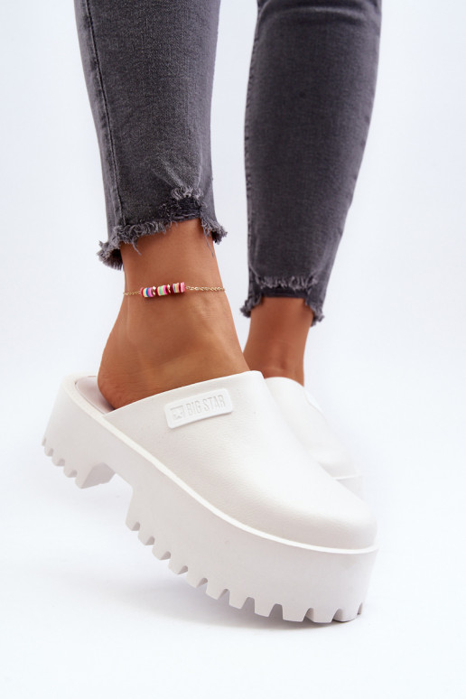 Čības  Big Star NN274015 baltas krāsas Čības  Big Star NN274015 baltas krāsas