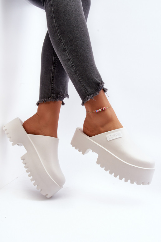 Čības  Big Star NN274015 baltas krāsas Čības  Big Star NN274015 baltas krāsas