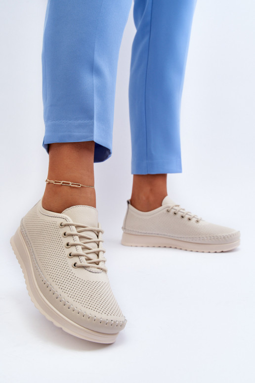 Sportiska stila apavi sieviešu puszābaki smilšu krāsas Lalnai Sportiska stila apavi sieviešu puszābaki smilšu krāsas Lalnai